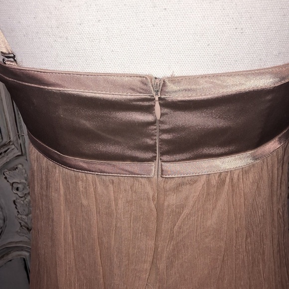 Miss Me Collection Blush and Rhinestone Accented Spaghetti Strap Silk Dress - Picture 8 of 12